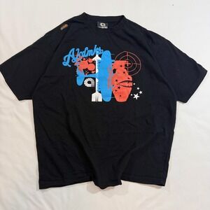 Akademiks T-Shirt Men XL Black Vintage Y2K Unsung Warriors Graphic Tee